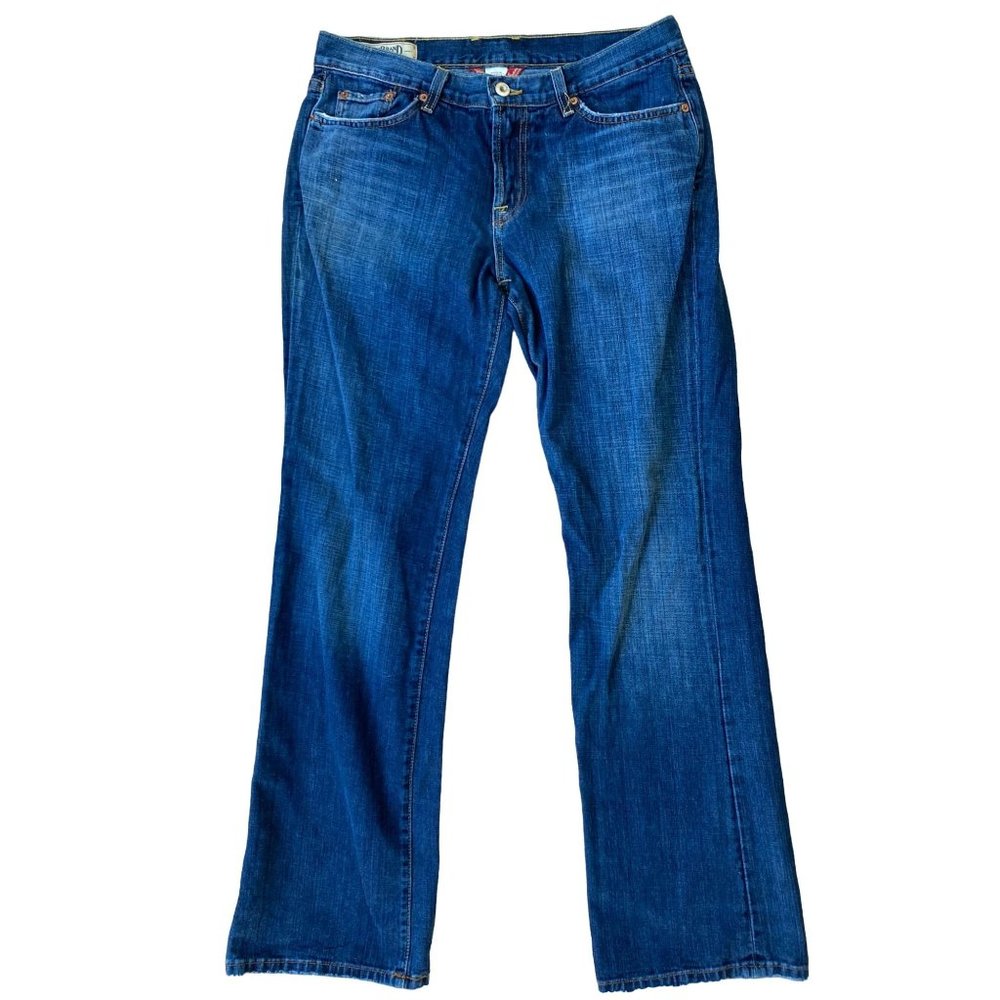 Lucky Brand Womens Classic Rider Jeans 12/31 Medium Wash Bootcut Distressed